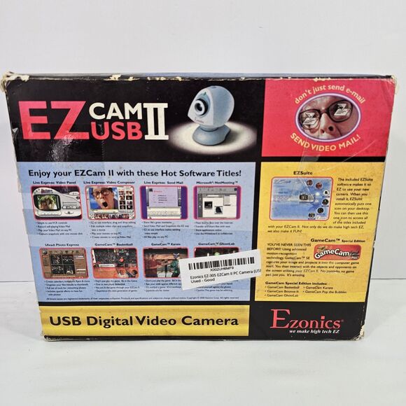 Vintage Ezonics EZCam III USB Model EZ-306 Beige 3-in-1 PC Web Camera Open Box - Picture 2 of 7